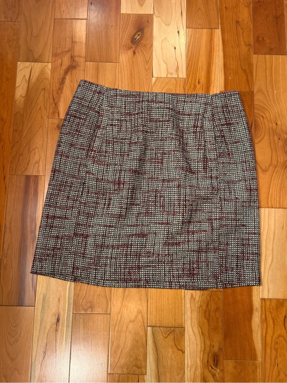 Banana Republic Tweed Pencil Skirt in Burgundy and Gray